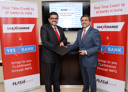 UAE Exchange FLASHremit integrates with IMPS of India through YES Bank 1